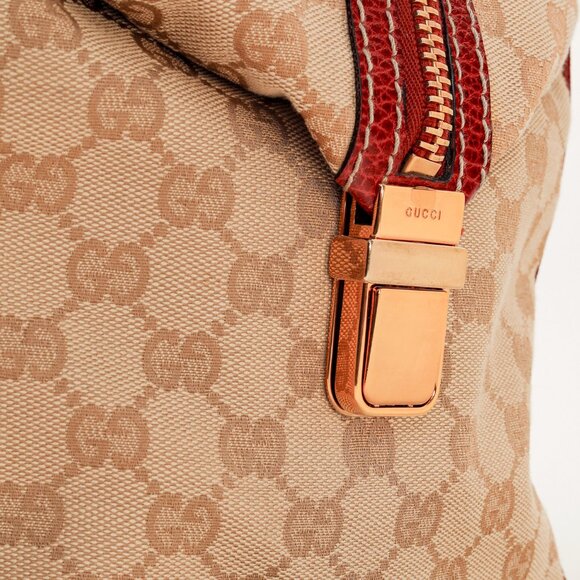 Gucci Aviatrix Guccissima Hysteria Leather-Trimmed Boston Bag - Picture 9 of 13